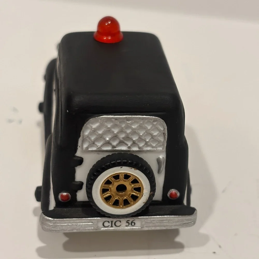 Department 56 Snow Village Police Car CIC 56 Black White Vintage Accessory